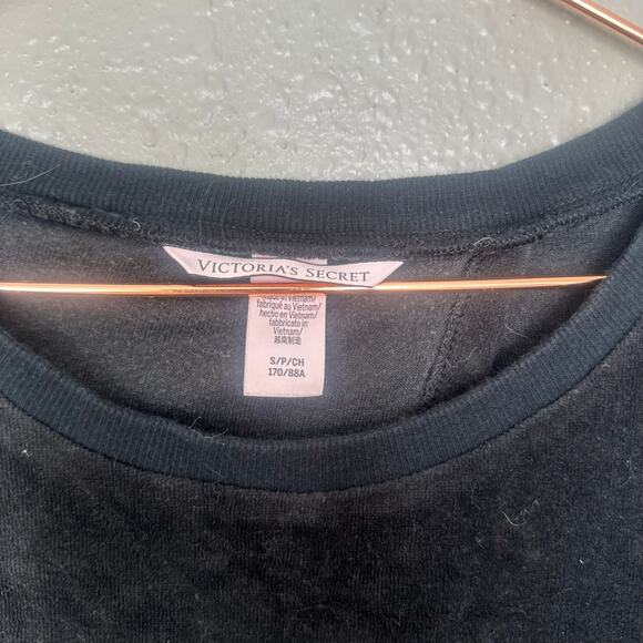 Victoria secret velour logo long sleeve top sweatshirt small - Picture 4 of 6